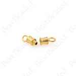 Matte Gold Screw Clasps,Brass Tube Spacer Clasp 16x4mm