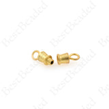 Matte Gold Screw Clasps,Brass Tube Spacer Clasp 16x4mm