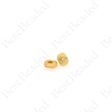 Matte Gold Heishi Spacer Beads,Flat Round Beaded Jewelry Accessory 5x1.8mm
