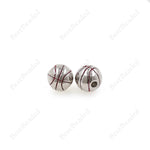 Basketball Spacer Charms,Brass Round Ball Beads 9mm