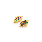 Exquisite Hamsa Zircon Connector-Jewelry Making Accessories    20x13mm - BestBeaded