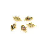 Exquisite And Colorful Hamsa Pendant-Jewelry Making Accessories   16x9mm