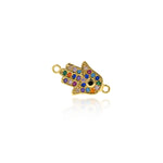 Exquisite And Colorful Hamsa Pendant-Jewelry Making Accessories   16x9mm