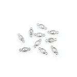 Minimalist Oval Zircon Connector-Jewelry Making Accessories   10x4mm