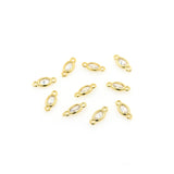 Minimalist Oval Zircon Connector-Jewelry Making Accessories   10x4mm