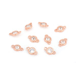 Exquisite Round Zircon Connector-Jewelry Making Accessories   12x7mm