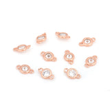Exquisite Round Zircon Connector-Jewelry Making Accessories   12x7mm