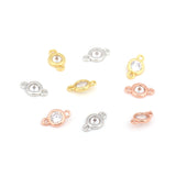 Exquisite Round Zircon Connector-Jewelry Making Accessories   12x7mm