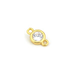 Exquisite Round Zircon Connector-Jewelry Making Accessories   12x7mm