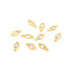 Delicate Peach-Shaped Zircon Connector-Jewelry Making Accessories   12x5.5mm