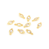 Delicate Peach-Shaped Zircon Connector-Jewelry Making Accessories   12x5.5mm