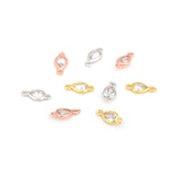 Delicate Peach-Shaped Zircon Connector-Jewelry Making Accessories   12x5.5mm