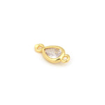 Delicate Peach-Shaped Zircon Connector-Jewelry Making Accessories   12x5.5mm