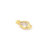 Delicate Peach-Shaped Zircon Connector-Jewelry Making Accessories   12x5.5mm