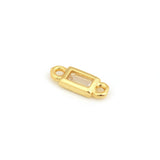 Exquisite Rectangular Zircon Connector-Jewelry Making Accessories   10x4mm