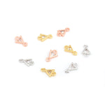 Delicate Triangular Zircon Connector-Jewelry Making Accessories   10x6mm