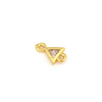 Delicate Triangular Zircon Connector-Jewelry Making Accessories   10x6mm