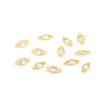 Exquisite Oval Zircon Connector-Jewelry Making Accessories   11x5.5mm