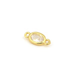 Exquisite Oval Zircon Connector-Jewelry Making Accessories   11x5.5mm