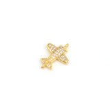 Delicate Micro-Pavé Aircraft Connector-Jewelry Making Accessories   16x12mm