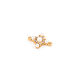 Delicate Micropavé Cross Connector-Jewelry Making Accessories   13x9mm