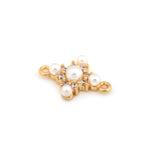 Delicate Micropavé Cross Connector-Jewelry Making Accessories   13x9mm