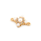 Delicate Micropavé Cross Connector-Jewelry Making Accessories   13x9mm