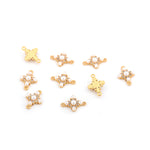 Delicate Micropavé Cross Connector-Jewelry Making Accessories   13x9mm
