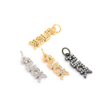 Exquisite Micropavé FUCK Pendant-Jewelry Making Accessories   18x5mm