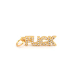 Exquisite Micropavé FUCK Pendant-Jewelry Making Accessories   18x5mm
