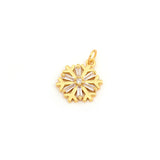 Exquisite Snowflake Zircon Pendant-Jewelry Making Accessories   16x17mm