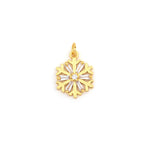 Exquisite Snowflake Zircon Pendant-Jewelry Making Accessories   16x17mm