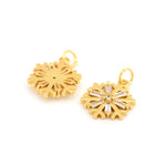 Exquisite Snowflake Zircon Pendant-Jewelry Making Accessories   16x17mm