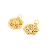 Exquisite Snowflake Zircon Pendant-Jewelry Making Accessories   16x17mm