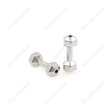 Shiny Dumbbell Connector Links,Brass Barbell Spacer Beads for Sport Jewelry Making 20x8mm