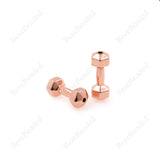 Shiny Dumbbell Connector Links,Brass Barbell Spacer Beads for Sport Jewelry Making 20x8mm