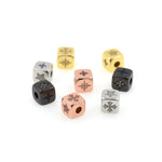 Exquisite Micro-Pavé Polaris Square Beads-Jewelry Making Accessories   9x9mm