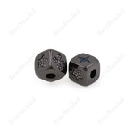 North Star Spacer Beads,Cube Dice Shape Charms,Cubic Zirconia Jewelry Findings 9x9mm