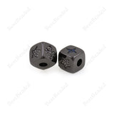 North Star Spacer Beads,Cube Dice Shape Charms,Cubic Zirconia Jewelry Findings 9x9mm