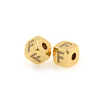 Exquisite Micropavé Letter Square Beads-Jewelry Making Accessories    9x9mm