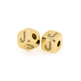 Exquisite Micropavé Letter Square Beads-Jewelry Making Accessories    9x9mm