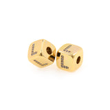 Exquisite Micropavé Letter Square Beads-Jewelry Making Accessories    9x9mm