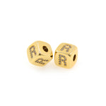 Exquisite Micropavé Letter Square Beads-Jewelry Making Accessories    9x9mm