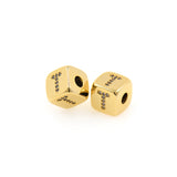 Exquisite Micropavé Letter Square Beads-Jewelry Making Accessories    9x9mm