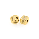 Exquisite Micropavé Letter Square Beads-Jewelry Making Accessories    9x9mm