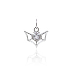 Minimalist Bat Zircon Pendant-Jewelry Making Accessories   12x11mm