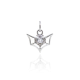 Minimalist Bat Zircon Pendant-Jewelry Making Accessories   12x11mm