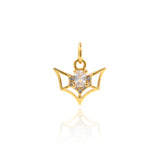 Minimalist Bat Zircon Pendant-Jewelry Making Accessories   12x11mm