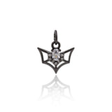 Minimalist Bat Zircon Pendant-Jewelry Making Accessories   12x11mm