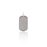 Exquisite Micropavé Rectangular Pendant-Jewelry Making Accessories  8.8x16mm